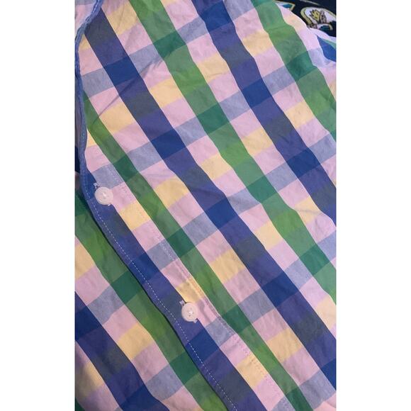 Bixby nomad Button Down Shirt blue green Mens size large - Picture 5 of 6